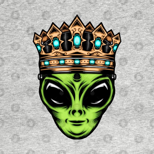 alien with gold crown by Mako Design 